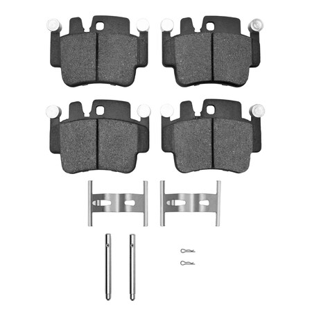 Dynamic Friction Co Active Performance Pads and Hardware Kit, High Friction, High Torque/Aggressive Initial Bite, Front 1115-0917-01
